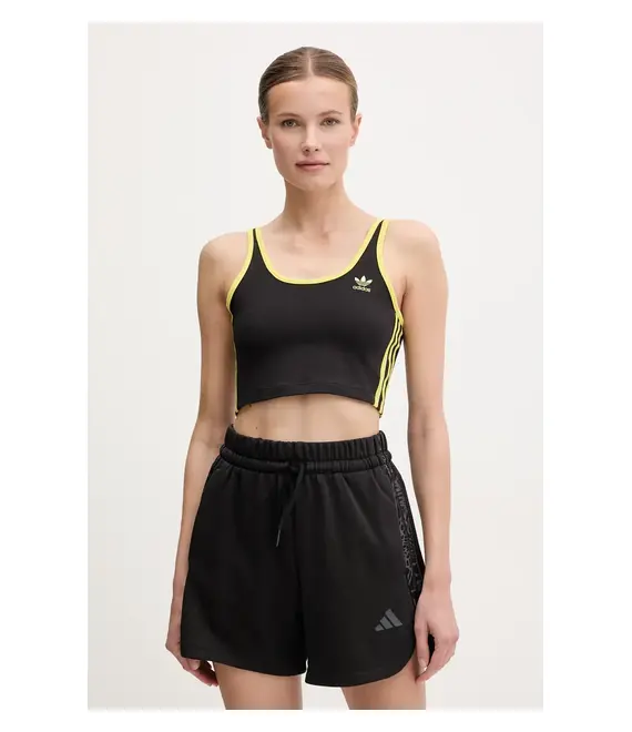 Top adidas Originals 3-Stripes χρώμα: μαύρο, JP2292