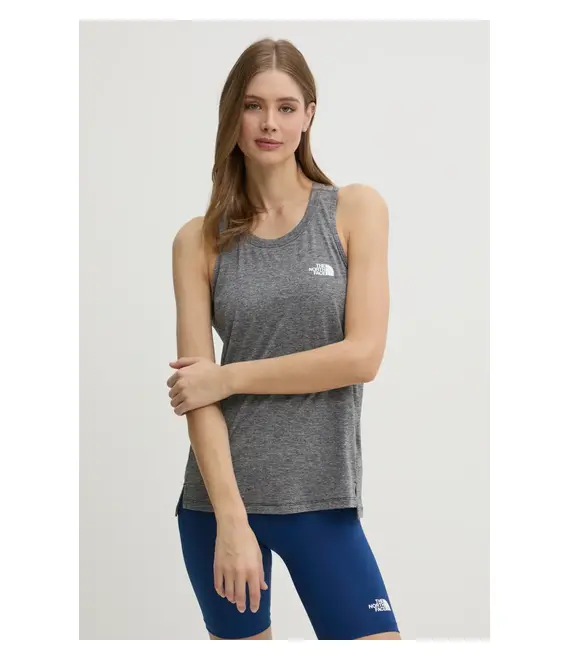 Αθλητικό top The North Face Flex γυναικείο, χρώμα: γκρι, NF0A8BRT5S51