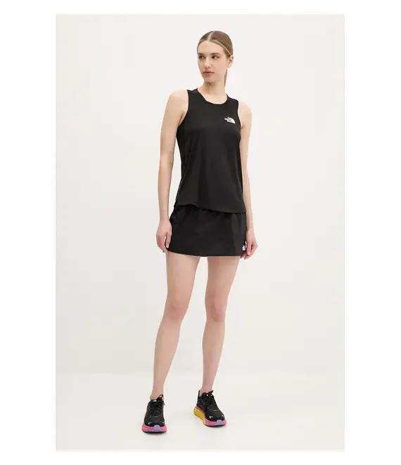 Αθλητικό top The North Face Lightbright γυναικείο, χρώμα: μαύρο, NF0A8BNUJK31
