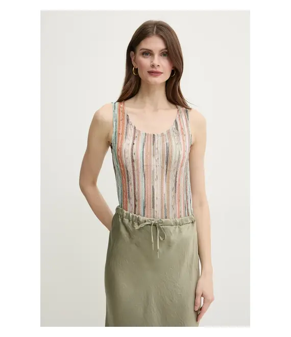 Top Missoni χρώμα: μπεζ, DS25SK0C.BR002H