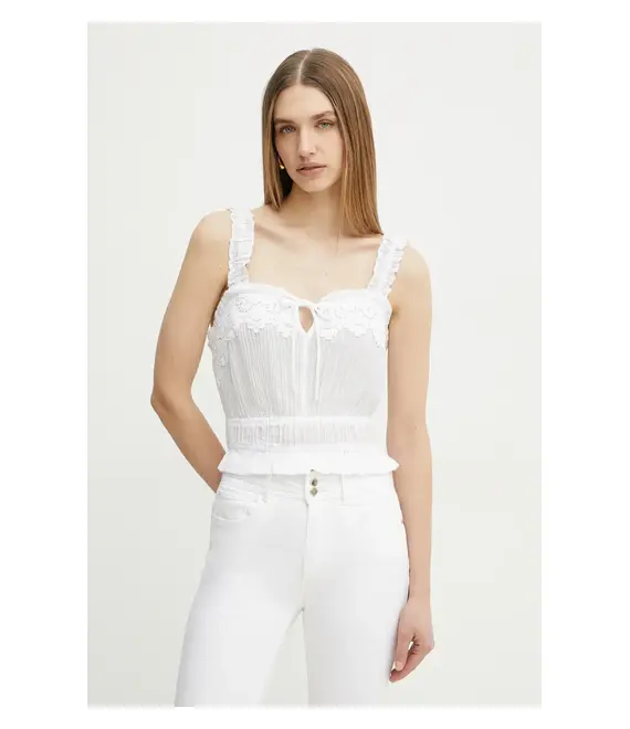 Μπλουζάκι Guess REYA χρώμα: άσπρο, W5GH0U WE340