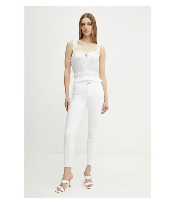 Μπλουζάκι Guess REYA χρώμα: άσπρο, W5GH0U WE340
