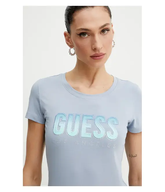 Μπλουζάκι Guess DEGRADE χρώμα: μπλε, W5GI14 J1314