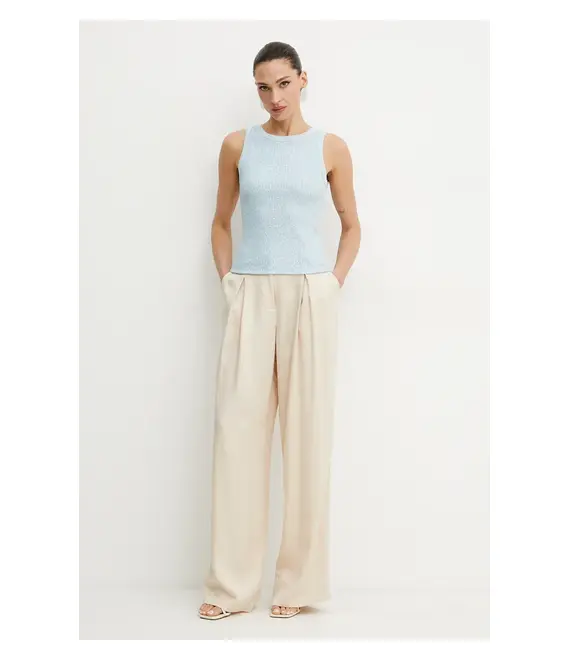 Βαμβακερό τοπ Guess ALEXIA χρώμα: μπλε, W5GP06 KCS10