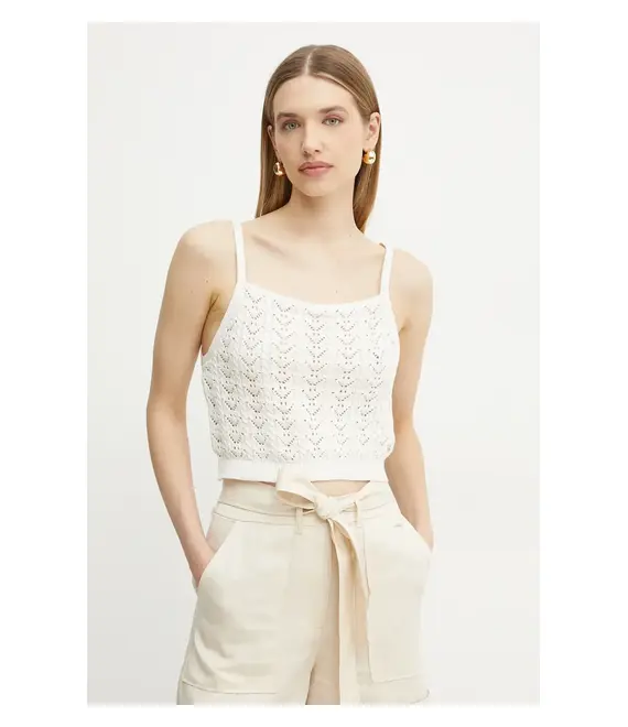 Top Guess RUTH χρώμα: μπεζ, W5GR42 Z3C71
