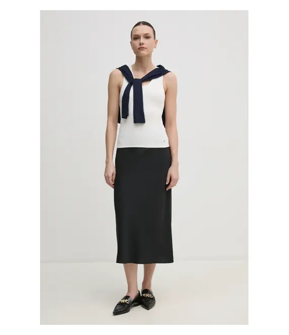Top Tommy Hilfiger χρώμα: μπεζ, WW0WW44572