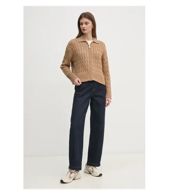 Βαμβακερό μπλουζάκι Tommy Hilfiger γυναικείο, χρώμα: άσπρο, WW0WW45428