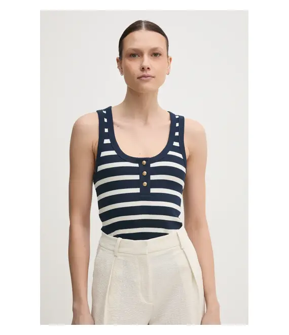 Top Tommy Hilfiger χρώμα: ναυτικό μπλε, WW0WW43920