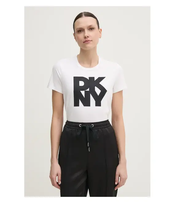 Μπλουζάκι Dkny χρώμα: άσπρο, P5AHSWNA