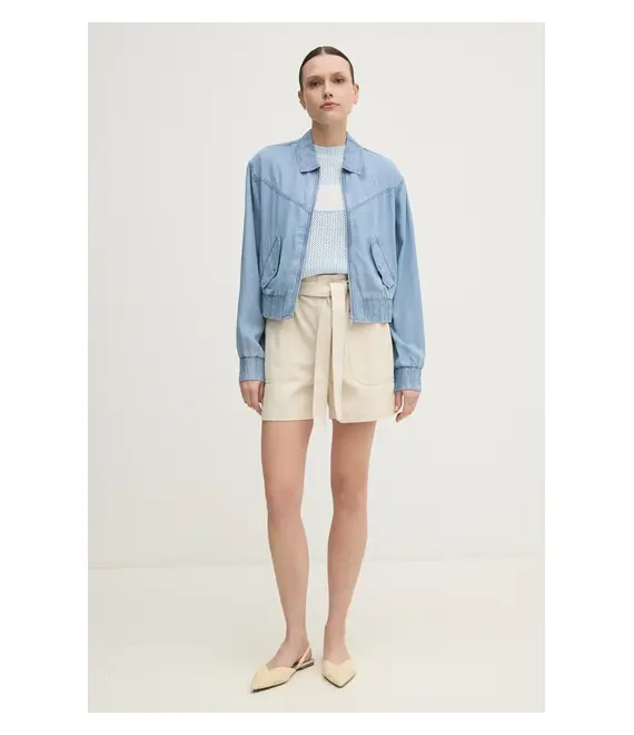 Βαμβακερό γιλέκο Dkny χρώμα: μπλε, DJ5R0650