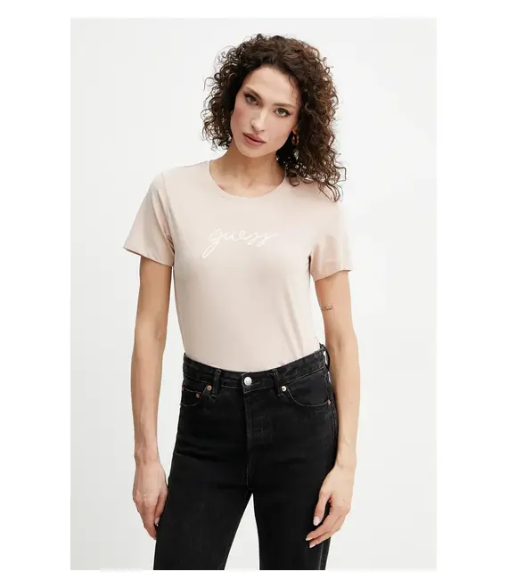 Μπλουζάκι Guess χρώμα: πορτοκαλί, O5GI02 KBBU1