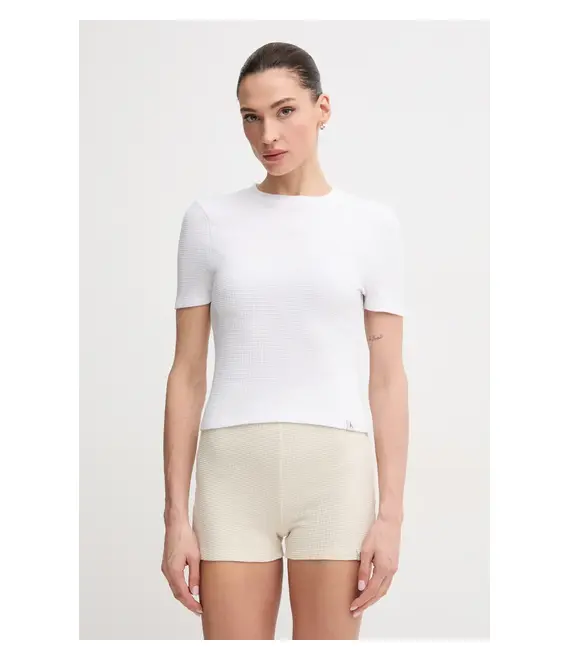Μπλουζάκι Calvin Klein Jeans χρώμα: άσπρο, J20J225239