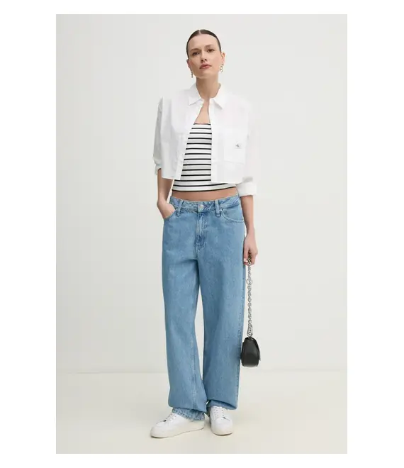 Top Calvin Klein Jeans χρώμα: άσπρο, J20J225310