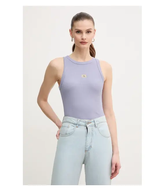 Top Calvin Klein Jeans χρώμα: μοβ, J20J225311