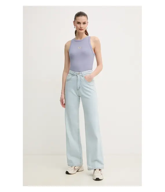 Top Calvin Klein Jeans χρώμα: μοβ, J20J225311