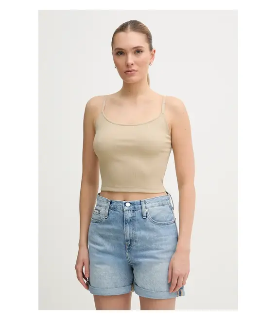 Top Calvin Klein Jeans χρώμα: μπεζ, J20J225312