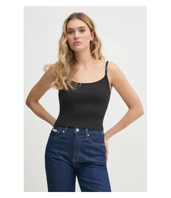 Top Calvin Klein Jeans χρώμα: μαύρο, J20J225312