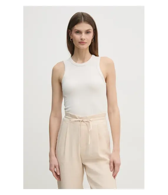 Top Calvin Klein Jeans χρώμα: μπεζ, J20J225315