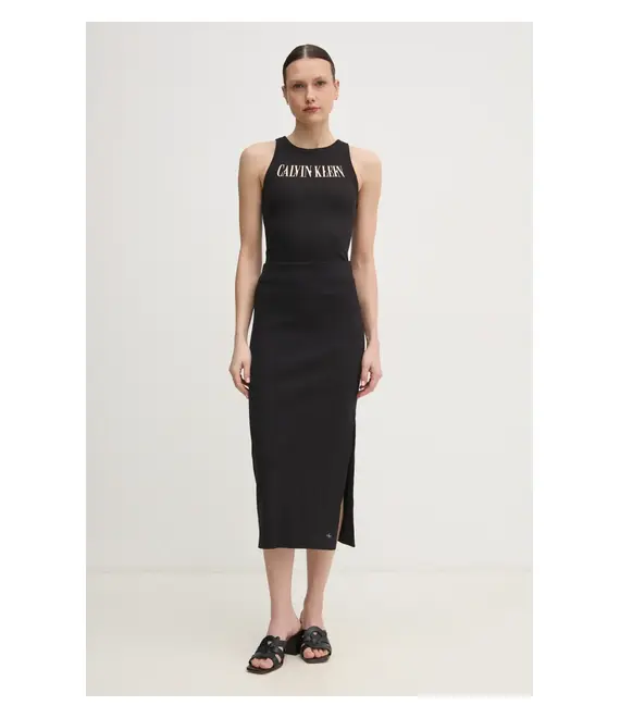 Top Calvin Klein Jeans χρώμα: μαύρο, J20J225520