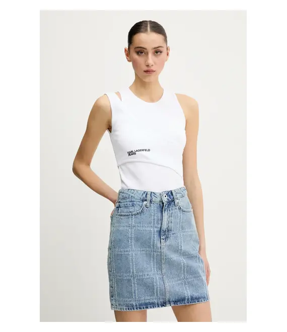 Top Karl Lagerfeld Jeans χρώμα: άσπρο, A2W17022