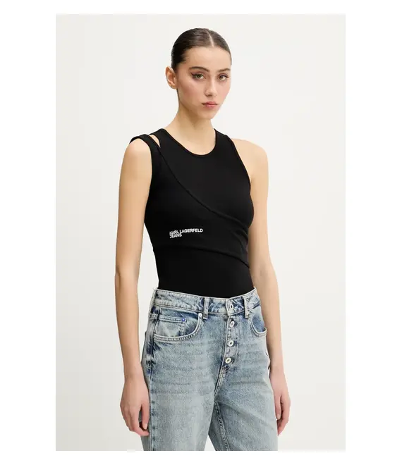 Top Karl Lagerfeld Jeans χρώμα: μαύρο, A2W17022