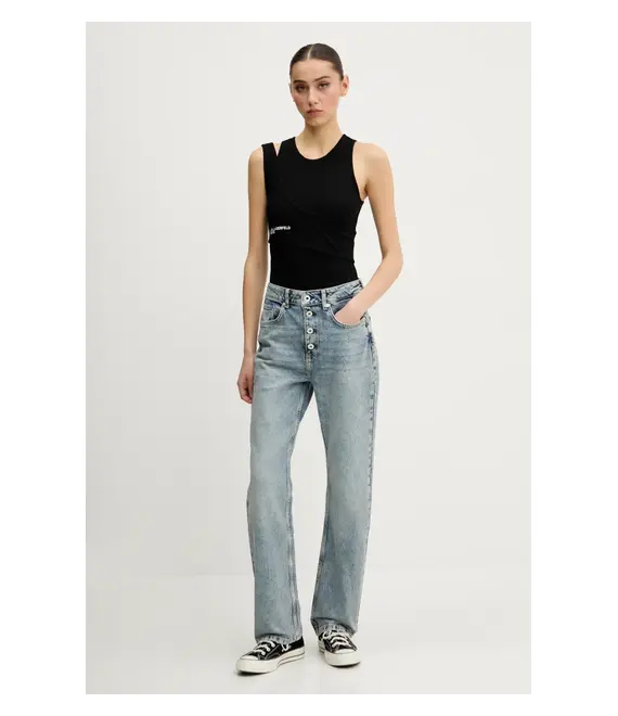 Top Karl Lagerfeld Jeans χρώμα: μαύρο, A2W17022