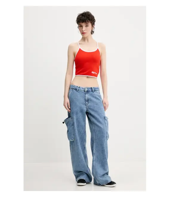 Top Karl Lagerfeld Jeans χρώμα: κόκκινο, A2W17026