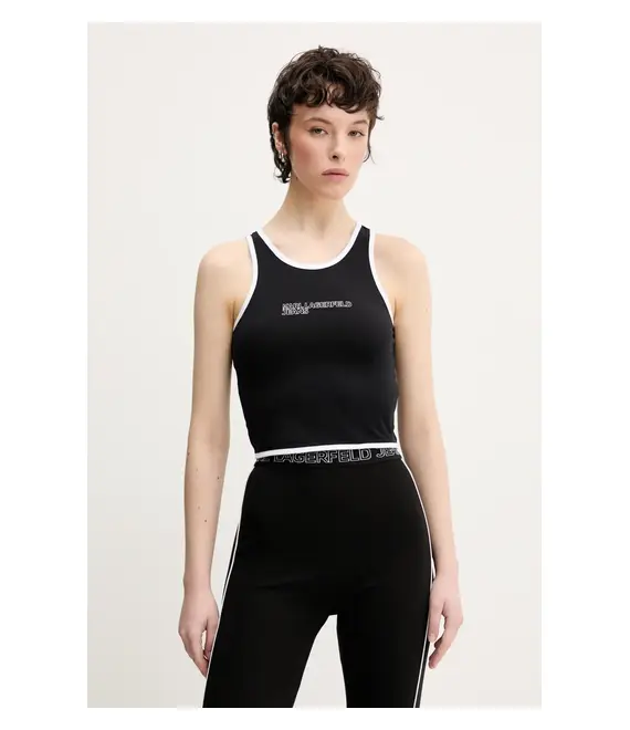Top Karl Lagerfeld Jeans χρώμα: μαύρο, A2W17024