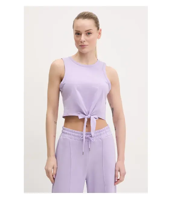 Βαμβακερό τοπ Guess PRIMULA χρώμα: μοβ, V5GI01 I3Z14