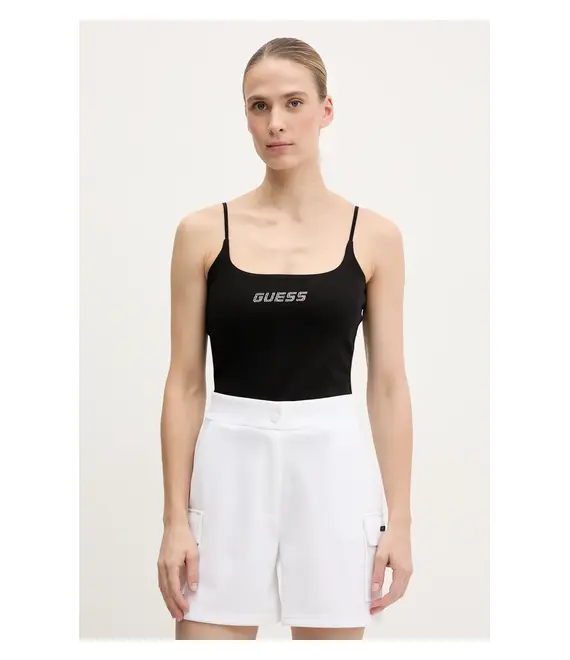 Top Guess ORTENSIA χρώμα: μαύρο, V5GP22 J1314