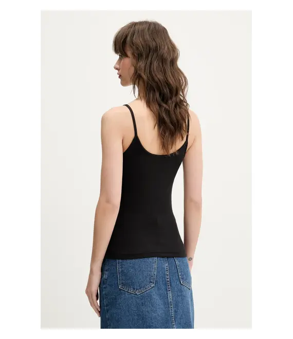 Top Tommy Jeans χρώμα: μαύρο, DW0DW20241
