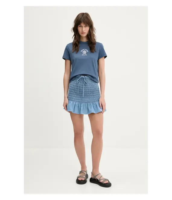 Βαμβακερό μπλουζάκι Tommy Jeans γυναικείο, χρώμα: ναυτικό μπλε, DW0DW20317