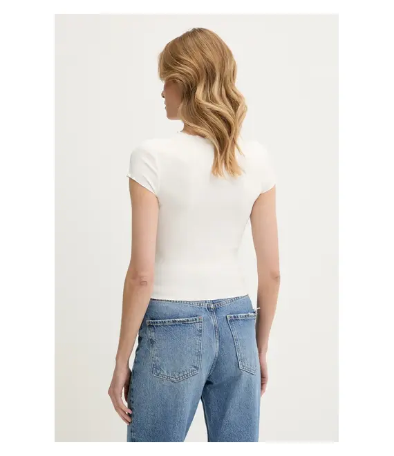Μπλουζάκι Tommy Jeans χρώμα: άσπρο, DW0DW20623