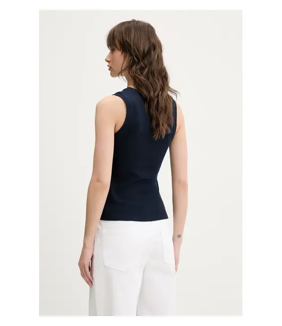 Top Tommy Jeans χρώμα: ναυτικό μπλε, DW0DW20673