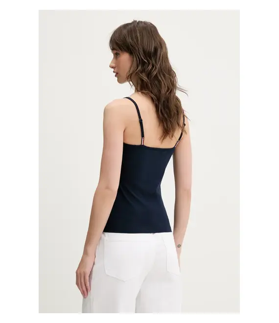 Top Tommy Jeans χρώμα: ναυτικό μπλε, DW0DW20675