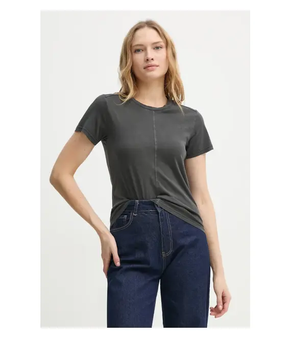 Βαμβακερό μπλουζάκι G-Star Raw γυναικείο, χρώμα: γκρι, D24499-B059