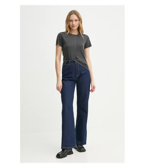 Βαμβακερό μπλουζάκι G-Star Raw γυναικείο, χρώμα: γκρι, D24499-B059