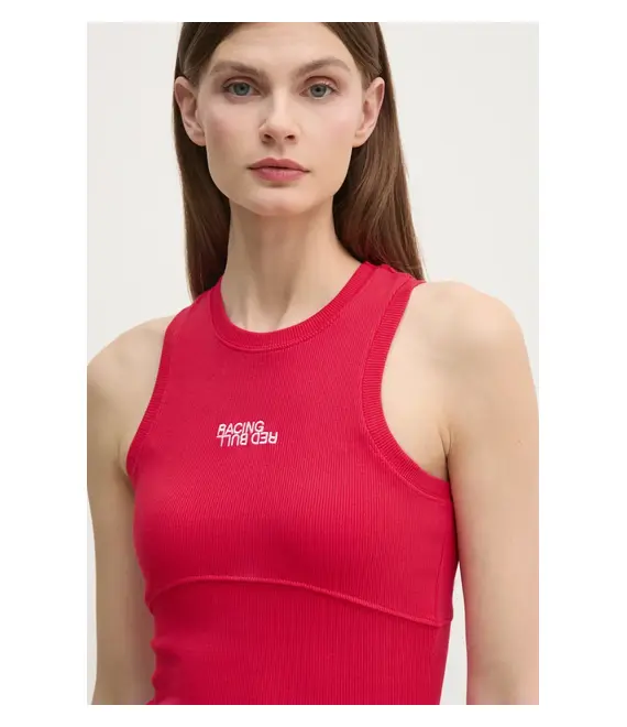 Top Red Bull Racing x Pepe Jeans LOGO RIB TANK χρώμα: κόκκινο, RL500011