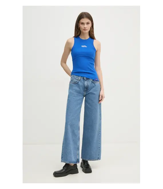 Top Red Bull Racing x Pepe Jeans LOGO RIB TANK χρώμα: μπλε, RL500011