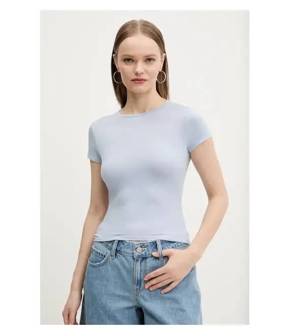 Μπλουζάκι Hollister Co. χρώμα: μπλε, KI339-5044