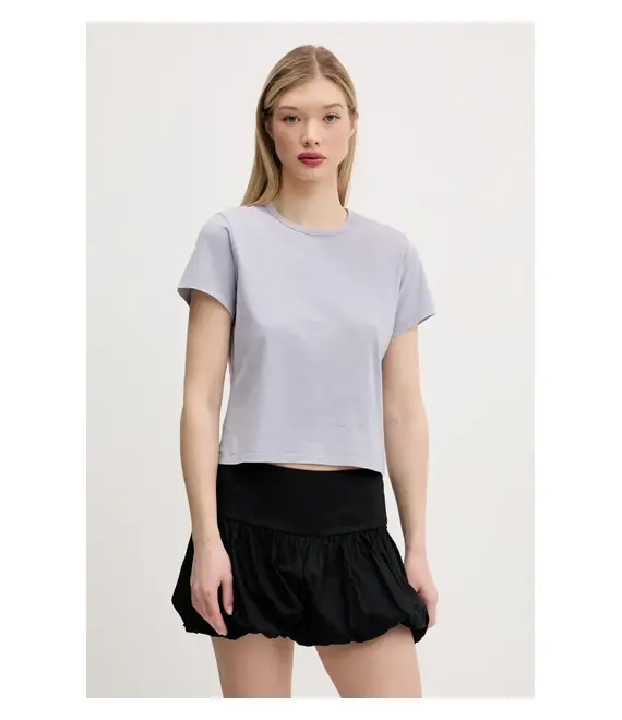Βαμβακερό μπλουζάκι Abercrombie & Fitch γυναικείο, χρώμα: μπλε, KI139-5266