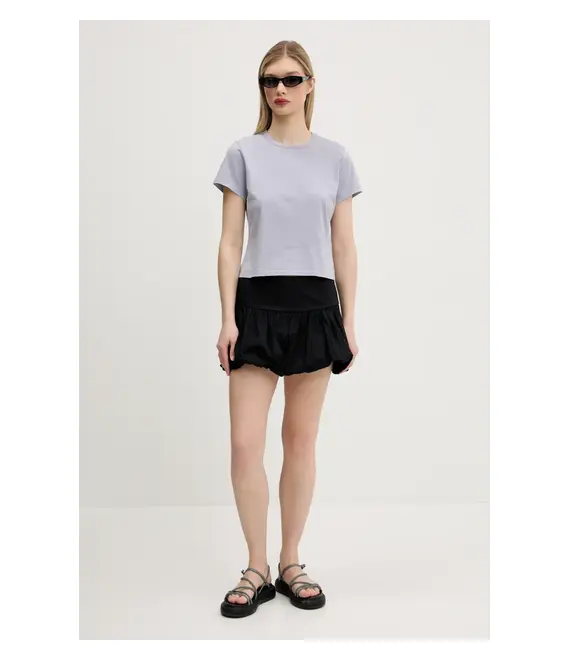 Βαμβακερό μπλουζάκι Abercrombie & Fitch γυναικείο, χρώμα: μπλε, KI139-5266