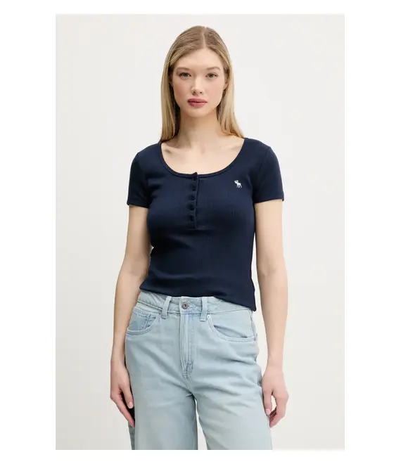 Μπλουζάκι Abercrombie & Fitch χρώμα: ναυτικό μπλε, KI139-5271