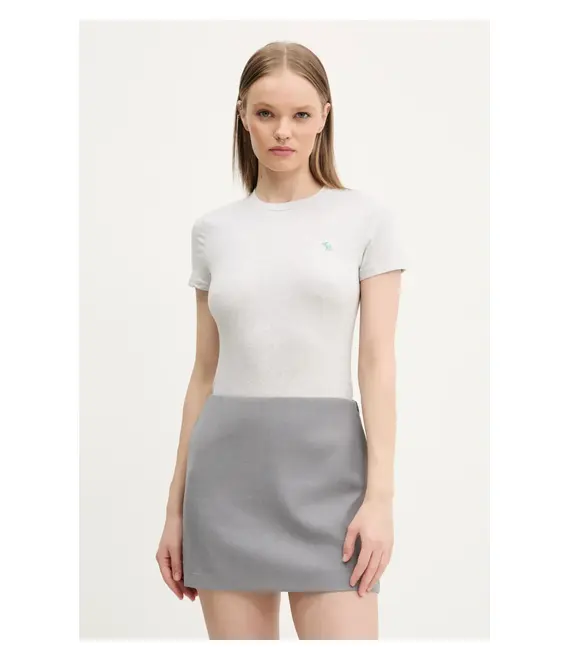 Μπλουζάκι Abercrombie & Fitch χρώμα: γκρι, KI139-5273