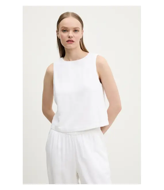 Λευκή μπλούζα Abercrombie & Fitch χρώμα: άσπρο, KI140-5556