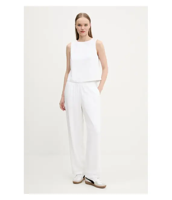 Λευκή μπλούζα Abercrombie & Fitch χρώμα: άσπρο, KI140-5556