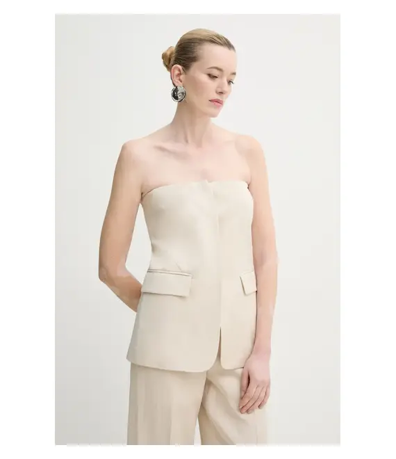 Μπλουζάκι ISABELLE BLANCHE χρώμα: μπεζ, IS25SS-C051-T004