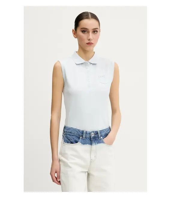 Top Guess Jeans χρώμα: μπλε, W5GP24 KCYR1