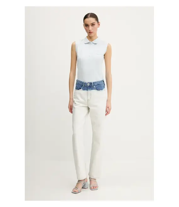 Top Guess Jeans χρώμα: μπλε, W5GP24 KCYR1