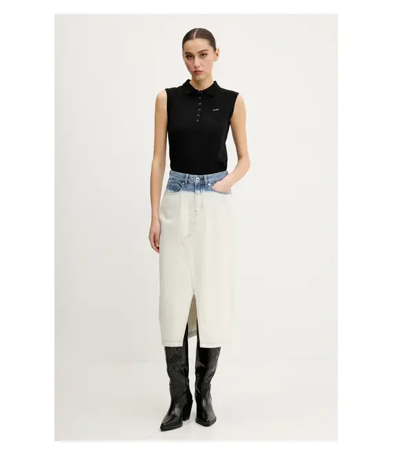 Top Guess Jeans χρώμα: μαύρο, W5GP24 KCYR1